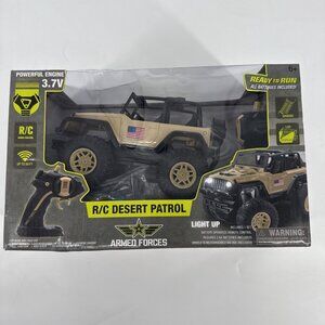 Remote Control  RC Desert Patrol Jeep Armed Forces Rechargeable Vehicle USB